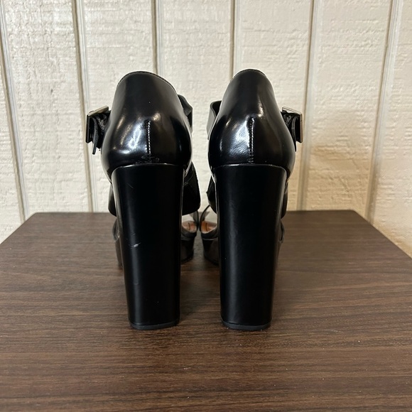 Elizabeth and James black and silver heels, size 9.5. - Picture 4 of 7